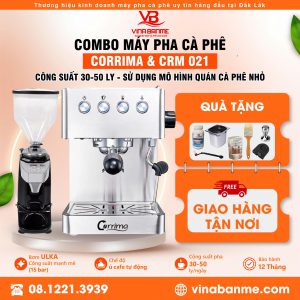 COMBO MÁY PHA CRM 3005E VÀ MÁY XAY TỰ ĐỘNG 021